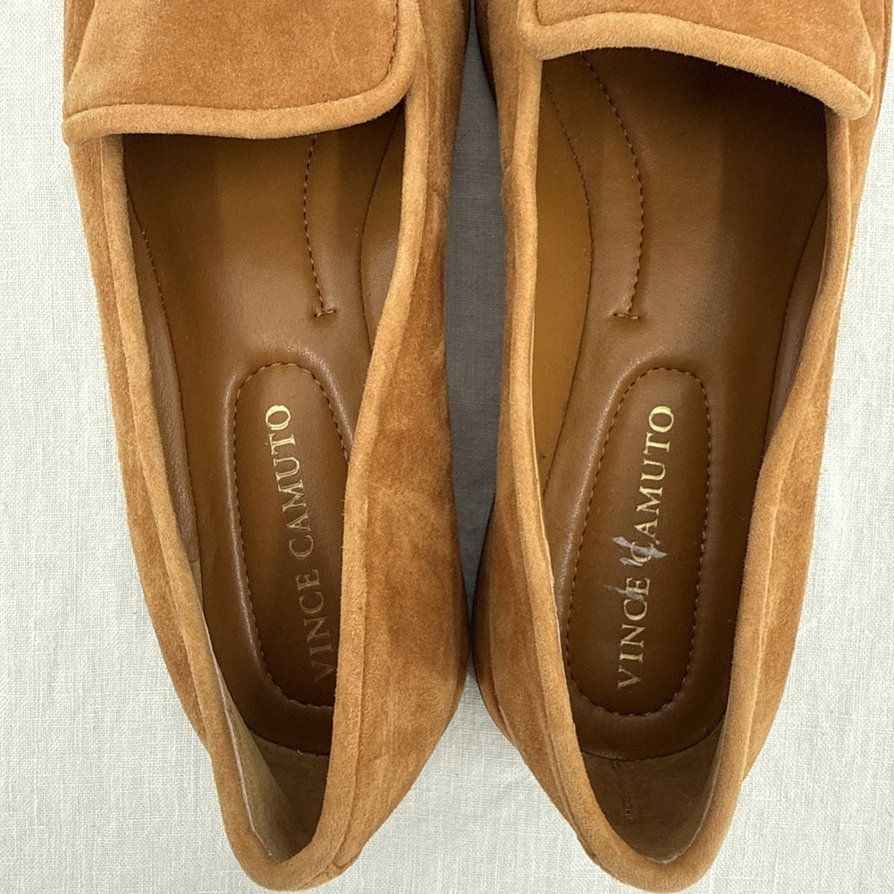 Vince Camuto Womens Brown Drananda Suede Leather Loafers Size 5.5/36 Classic - Picture 6 of 8